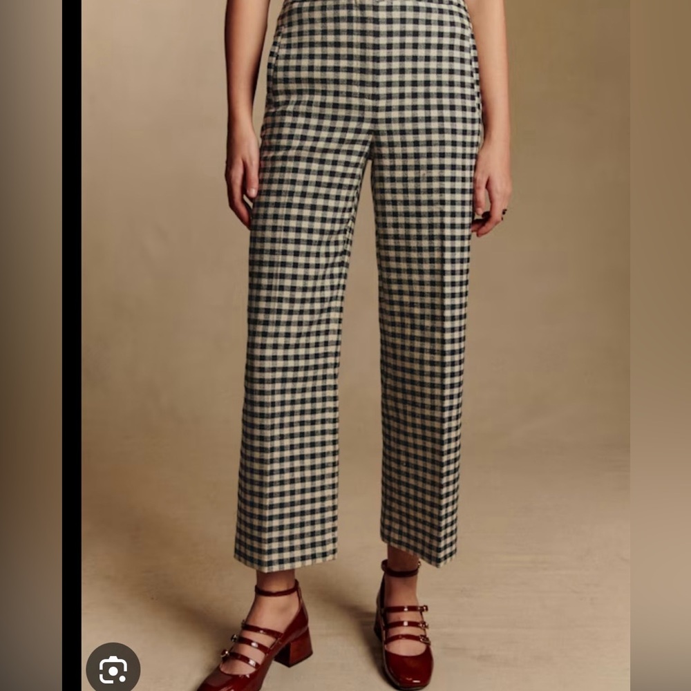 Sezane Martin trousers cropped gingham